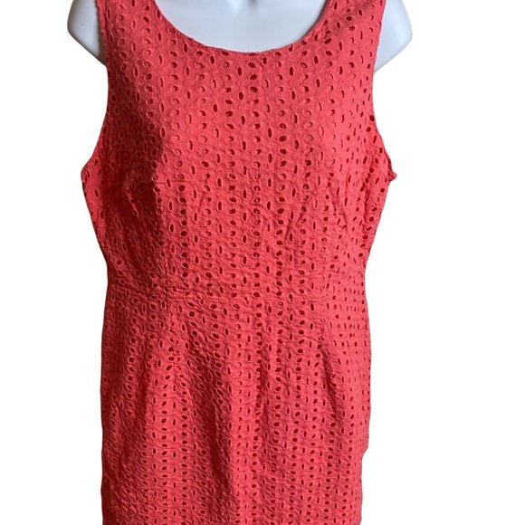 Forever 21 essentials size Large eyelet coral dress - Picture 4 of 8